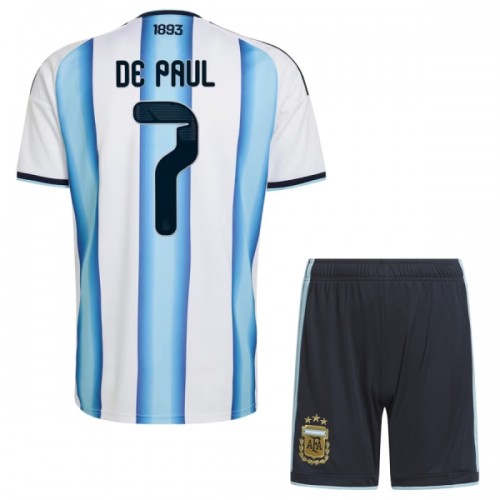 Dječji Dresovi Argentina De Paul 7 Domaći Svjetsko Prvenstvo 2026 - Kratki Rukavima Dječji Dresovi Argentina De Paul 7 Domaći Svjetsko Prvenstvo 2026 - Kratki Rukavima