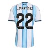 Dječji Dresovi Argentina Lautaro Martinez 22 Domaći Svjetsko Prvenstvo 2026 - Kratki Rukavima