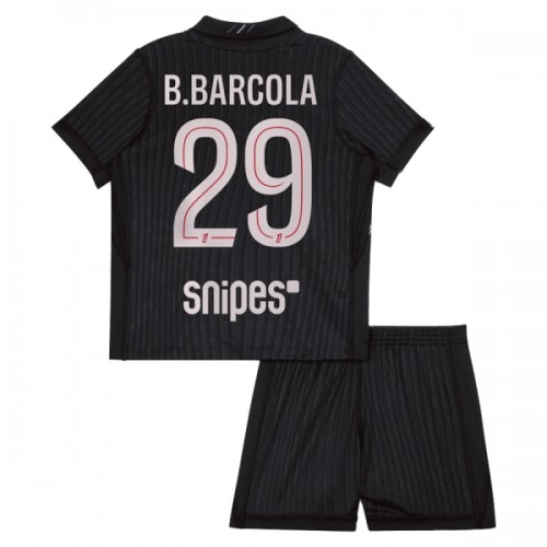 Dječji Dresovi Paris Saint-Germain B. Barcola 29 Četvrta Jordan 2025-26 - Kratki Rukavima Dječji Dresovi Paris Saint-Germain B. Barcola 29 Četvrta Jordan 2025-26 - Kratki Rukavima