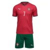 Dječji Dresovi Portugal Ronaldo 7 Domaći Svjetsko Prvenstvo 2026 - Kratki Rukavima