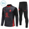 Dječji AC Milan Komplet trenirke za trening 2025-26 Quarter-zip Crna
