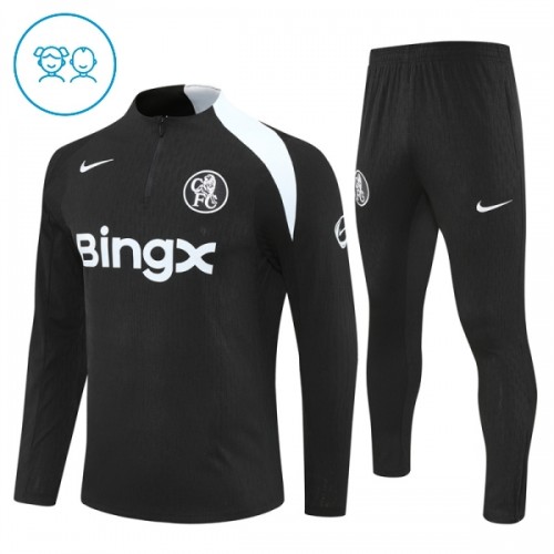 Dječji Chelsea Komplet trenirke za trening 2025-26 Quarter-zip Crna Dječji Chelsea Komplet trenirke za trening 2025-26 Quarter-zip Crna