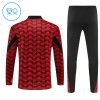 Dječji Feyenoord Rotterdam Rotterdam Komplet trenirke za trening 2025-26 Quarter-zip Crvena