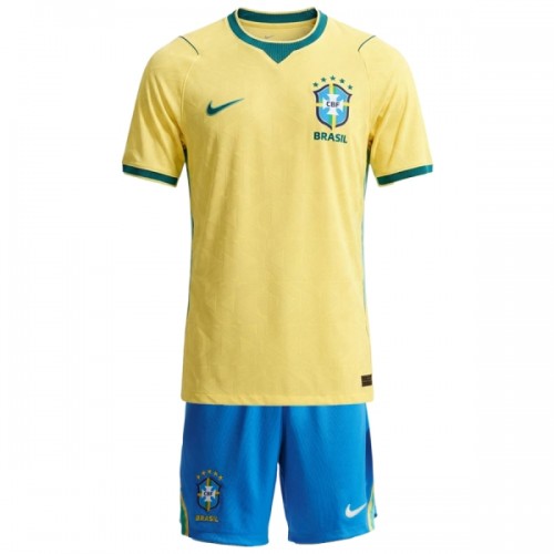 Dječji Dresovi Brazil Domaći Svjetsko Prvenstvo 2026 - Kratki Rukavima Dječji Dresovi Brazil Domaći Svjetsko Prvenstvo 2026 - Kratki Rukavima