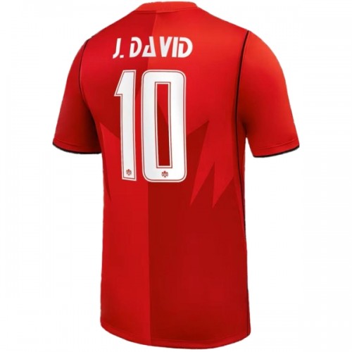 Dresovi Kanada J. David 10 Domaći Svjetsko Prvenstvo 2026 - Kratki Rukavima Dresovi Kanada J. David 10 Domaći Svjetsko Prvenstvo 2026 - Kratki Rukavima