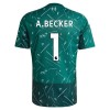 Dječji Dresovi Liverpool A. Becker 1 Golmanski Domaći 2026-27 - Kratki Rukavima Zelena
