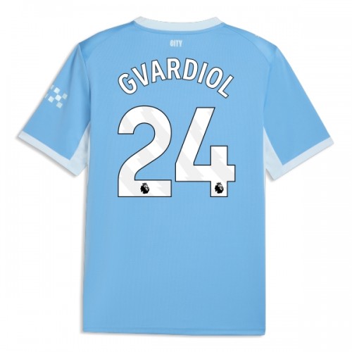 Dresovi Manchester City Gvardiol 24 Domaći 2026-27 - Kratki Rukavima Dresovi Manchester City Gvardiol 24 Domaći 2026-27 - Kratki Rukavima