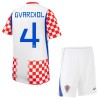 Dječji Dresovi Hrvatska Gvardiol 4 Domaći Svjetsko Prvenstvo 2026 - Kratki Rukavima