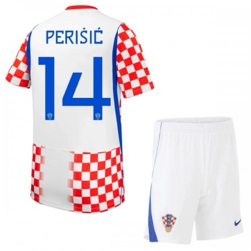 Dječji Dresovi Hrvatska Perišić 14 Domaći Svjetsko Prvenstvo 2026 - Kratki Rukavima Dječji Dresovi Hrvatska Perišić 14 Domaći Svjetsko Prvenstvo 2026 - Kratki Rukavima