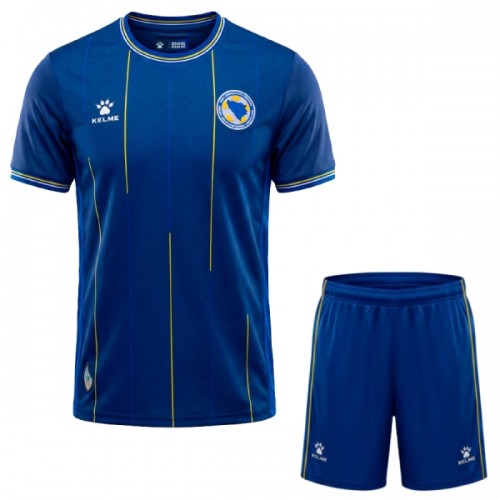 Dječji Dresovi Bosnia and Herzegovina Domaći Svjetsko Prvenstvo 2026 - Kratki Rukavima Dječji Dresovi Bosnia and Herzegovina Domaći Svjetsko Prvenstvo 2026 - Kratki Rukavima