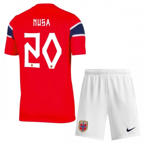 Dječji Dresovi Norveška Nusa 20 Domaći Svjetsko Prvenstvo 2026 - Kratki Rukavima Dječji Dresovi Norveška Nusa 20 Domaći Svjetsko Prvenstvo 2026 - Kratki Rukavima
