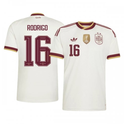 Dresovi Španjolska 2 Stars Rodrigo 16 Gostujući Svjetsko Prvenstvo 2026 - Kratki Rukavima Dresovi Španjolska 2 Stars Rodrigo 16 Gostujući Svjetsko Prvenstvo 2026 - Kratki Rukavima