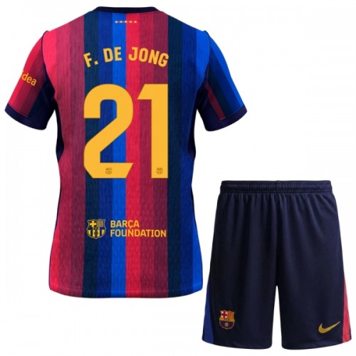 Dječji Dresovi FC Barcelona F. De Jong 21 Domaći 2026-27 - Kratki Rukavima Dječji Dresovi FC Barcelona F. De Jong 21 Domaći 2026-27 - Kratki Rukavima