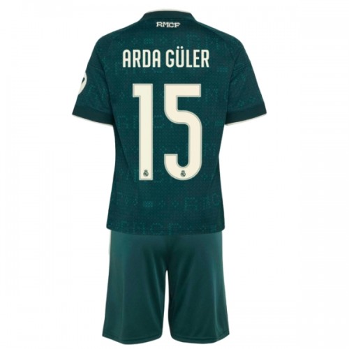 Dječji Dresovi Real Madrid Arda Guler 15 Gostujući 2026-27 - Kratki Rukavima Dječji Dresovi Real Madrid Arda Guler 15 Gostujući 2026-27 - Kratki Rukavima