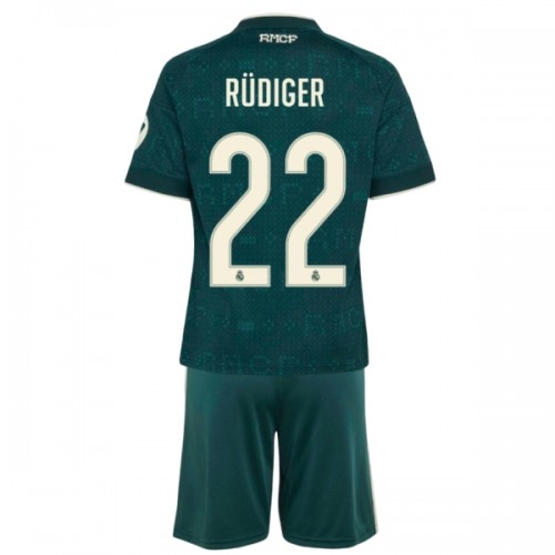 Dječji Dresovi Real Madrid Rudiger 22 Gostujući 2026-27 - Kratki Rukavima Dječji Dresovi Real Madrid Rudiger 22 Gostujući 2026-27 - Kratki Rukavima
