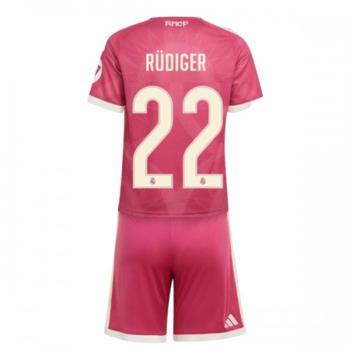 Dječji Dresovi Real Madrid Rudiger 22 Treći 2026-27 - Kratki Rukavima Dječji Dresovi Real Madrid Rudiger 22 Treći 2026-27 - Kratki Rukavima