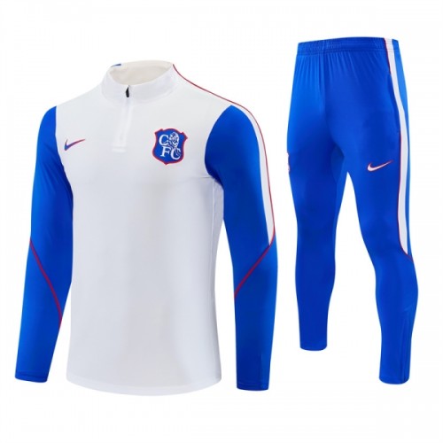 Chelsea Komplet trenirke za trening 2026-27 Quarter-zip Bijela Chelsea Komplet trenirke za trening 2026-27 Quarter-zip Bijela