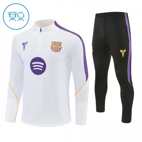 Dječji Barcelona Komplet trenirke za trening 2026-27 Quarter-zip Bijela Dječji Barcelona Komplet trenirke za trening 2026-27 Quarter-zip Bijela