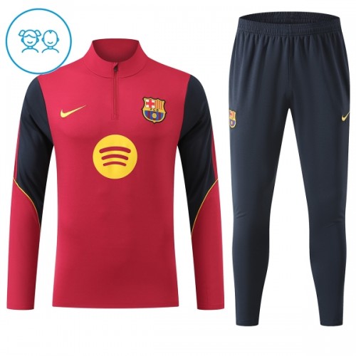 Dječji FC Barcelona Komplet trenirke za trening 2026-27 Quarter-zip Crvena Dječji FC Barcelona Komplet trenirke za trening 2026-27 Quarter-zip Crvena