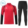 Dječji Manchester United Komplet trenirke za trening 2026-27 Quarter-zip Crvena