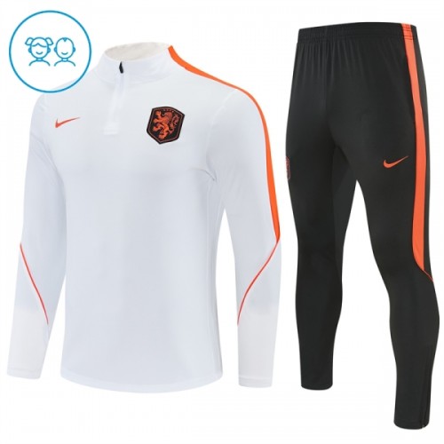 Dječji Nizozemska Komplet trenirke za trening 2026-27 Quarter-zip Bijela Dječji Nizozemska Komplet trenirke za trening 2026-27 Quarter-zip Bijela
