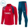 Dječji Portugal Komplet trenirke za trening 2026-27 Quarter-zip Crvena Dječji Portugal Komplet trenirke za trening 2026-27 Quarter-zip Crvena