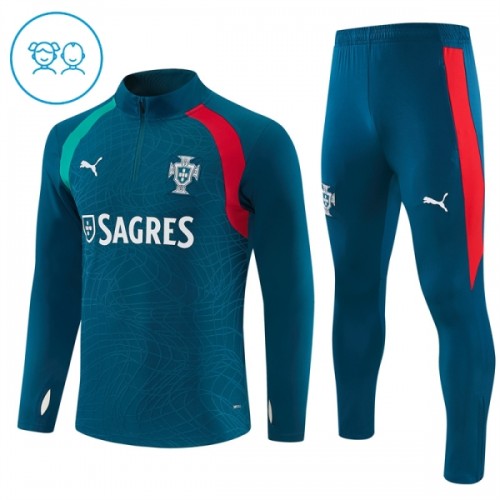 Dječji Portugal Komplet trenirke za trening 2026-27 Quarter-zip Plava Dječji Portugal Komplet trenirke za trening 2026-27 Quarter-zip Plava