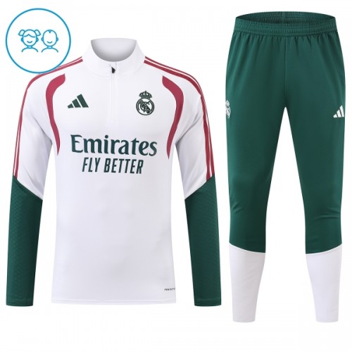 Dječji Real Madrid Komplet trenirke za trening 2026-27 Quarter-zip Bijela Dječji Real Madrid Komplet trenirke za trening 2026-27 Quarter-zip Bijela
