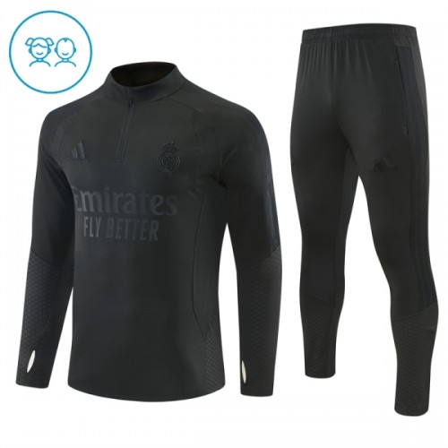 Dječji Real Madrid Komplet trenirke za trening 2026-27 Quarter-zip Crna Dječji Real Madrid Komplet trenirke za trening 2026-27 Quarter-zip Crna