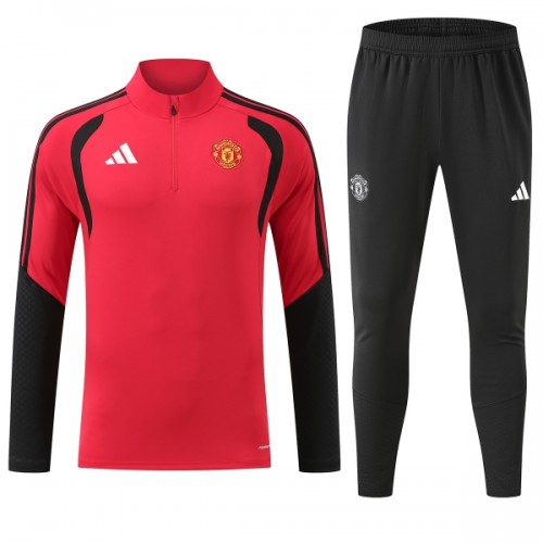 Manchester United Komplet trenirke za trening 2026-27 Quarter-zip Crvena Manchester United Komplet trenirke za trening 2026-27 Quarter-zip Crvena