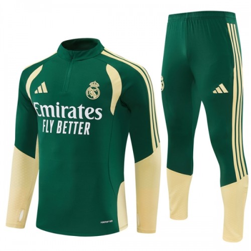 Real Madrid Komplet trenirke za trening 2026-27 Quarter-zip Zelena Real Madrid Komplet trenirke za trening 2026-27 Quarter-zip Zelena