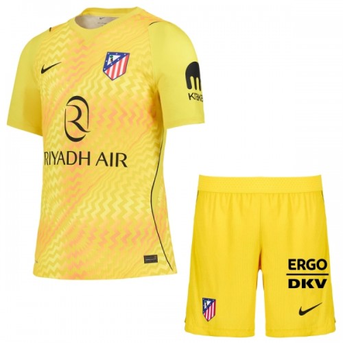 Dječji Dresovi Atlético Madrid Golmanski 2026-27 - Kratki Rukavima Žuta Dječji Dresovi Atlético Madrid Golmanski 2026-27 - Kratki Rukavima Žuta