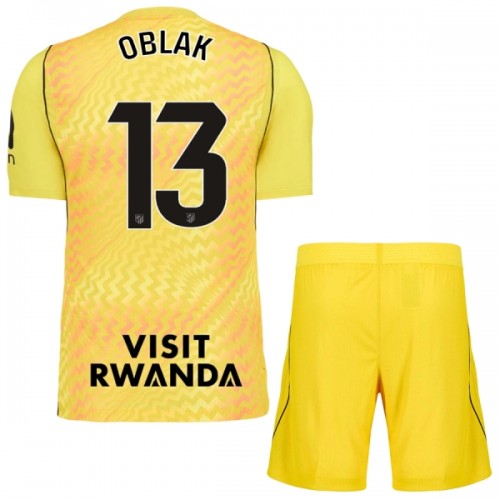 Dječji Dresovi Atlético Madrid Oblak 13 Golmanski 2026-27 - Kratki Rukavima Žuta Dječji Dresovi Atlético Madrid Oblak 13 Golmanski 2026-27 - Kratki Rukavima Žuta