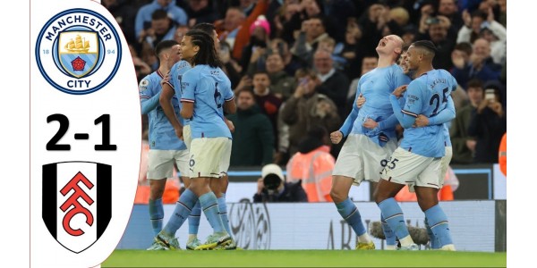 Manchester City je pobijedio Fulham 2-1, privremeno prvi na ljestvici Premier ligue