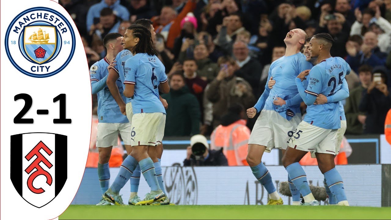 Manchester City je pobijedio Fulham 2-1, privremeno prvi na ljestvici Premier ligue